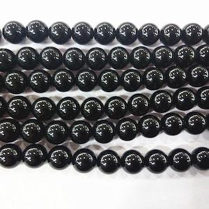 Natural Black Agate 4mm -20mm Round Grade A Genuine Loose Beads 15 inch Jewelry Supply Bracelet Necklace Material Support Wholesale