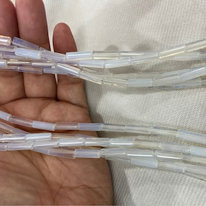 Opalite 4x13mm Column Seablue Gemstone Tube Loose Beads 15 inch Jewelry Supply Bracelet Necklace Material Support Wholesale