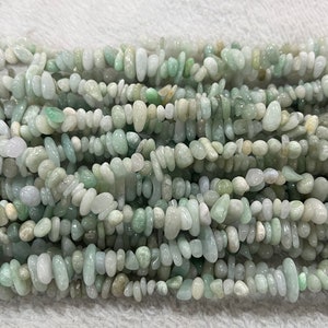 Fei Cui Light Green Jade 5-8mm Chips Genuine Gemstone Nugget Loose Beads 34inch Jewelry Supply Bracelet Necklace Material Support Wholesale