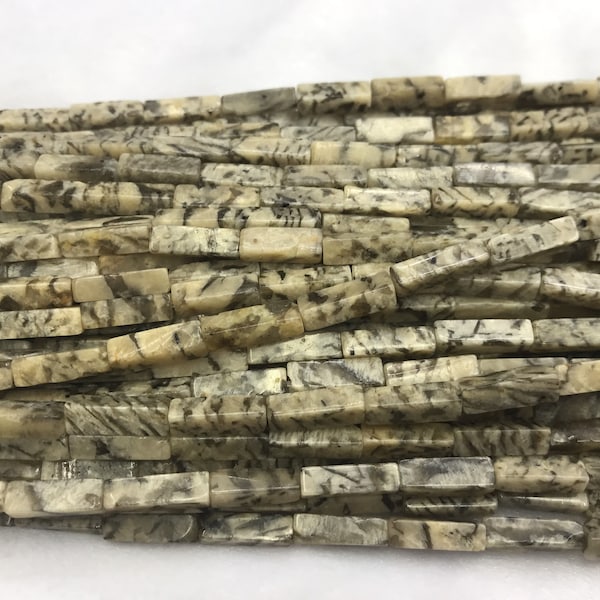 Natural Graphic Feldspar 4x13mm Cuboid Genuine Gemstone Loose Tube Beads 15 inch Jewelry Supply Bracelet Necklace Material Support Wholesale
