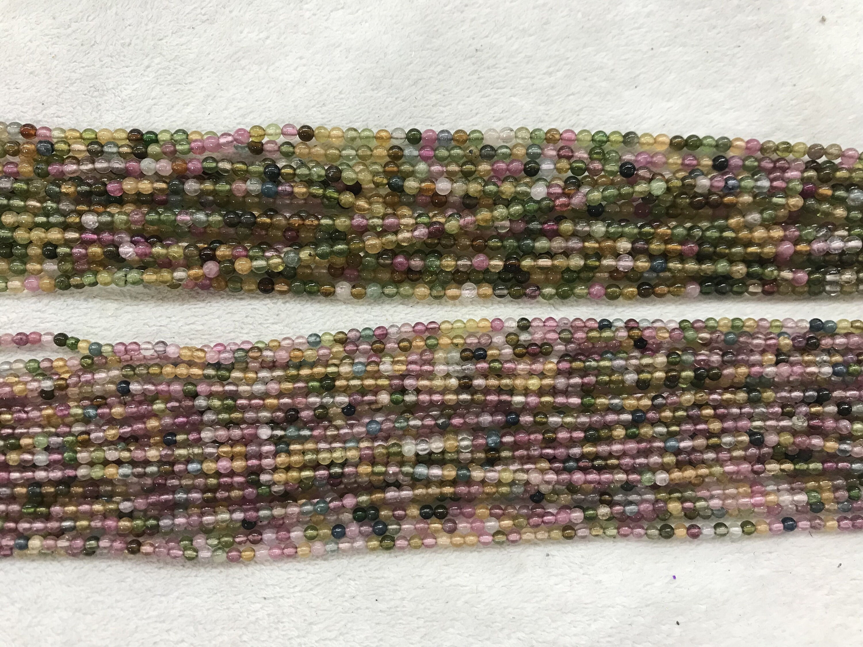 Perle Sciolte Di Tormalina Multicolore 12-15mm – Forma Irregolare – 15 Pezzi - Foto 2