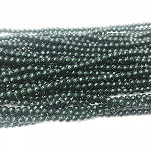 Natural Sandstone 2mm / 3mm Round Genuine Green Loose Beads 15 inch Jewelry Supply Bracelet Necklace Material Support Wholesale