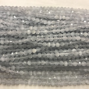 Faceted Multicolour Cat Eyes 4mm - 5mm Round Cut Genuine Gemstone Loose Beads 13inch Jewelry Supply Bracelet Necklace Material Wholesale
