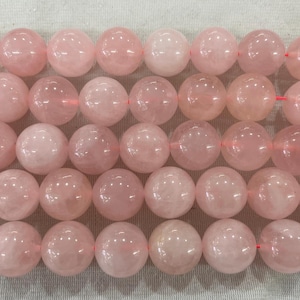 20mm Round Genuine Madagascar Rose Quartz / Clear Cracked Crystal / Amethyst Big-Size Gemstone Loose Beads 15 inch
