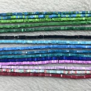 Multicolor Synthetize Turquoise 2.5-3mm Square Heishi Loose Beads 15inch Jewelry Supply Bracelet Necklace Material Support Wholesale