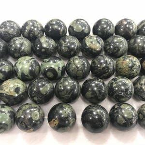 Natural Kambaba Jasper 4mm - 12mm Round Genuine Green Loose Beads 15 inch Jewelry Supply Bracelet Necklace Material Support Wholesale