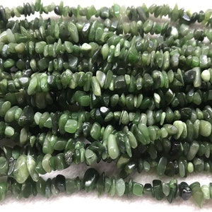 Natural Green Jade 5-8mm Chips Genuine Gemstone Nugget Loose Beads 34 inch Jewelry Supply Bracelet Necklace Material Support Wholesale