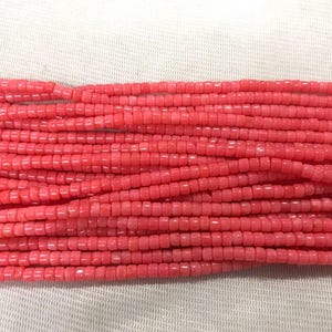 Pink Coral 3.8-4mm Nuggets Heishi Color Dyed Gemstone Loose Beads 15 inch Jewelry Supply Bracelet Necklace Material Support Wholesale