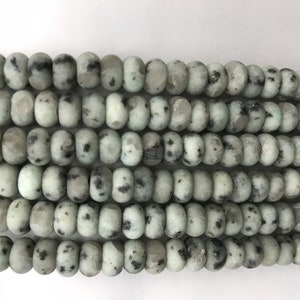 Echte Matte Sesam 6 mm - 8mm Rondelle Natürliche Blau Lose Perlen 15 Zoll Schmuck Versorgung Armband Halskette Material Unterstützung Großhandel