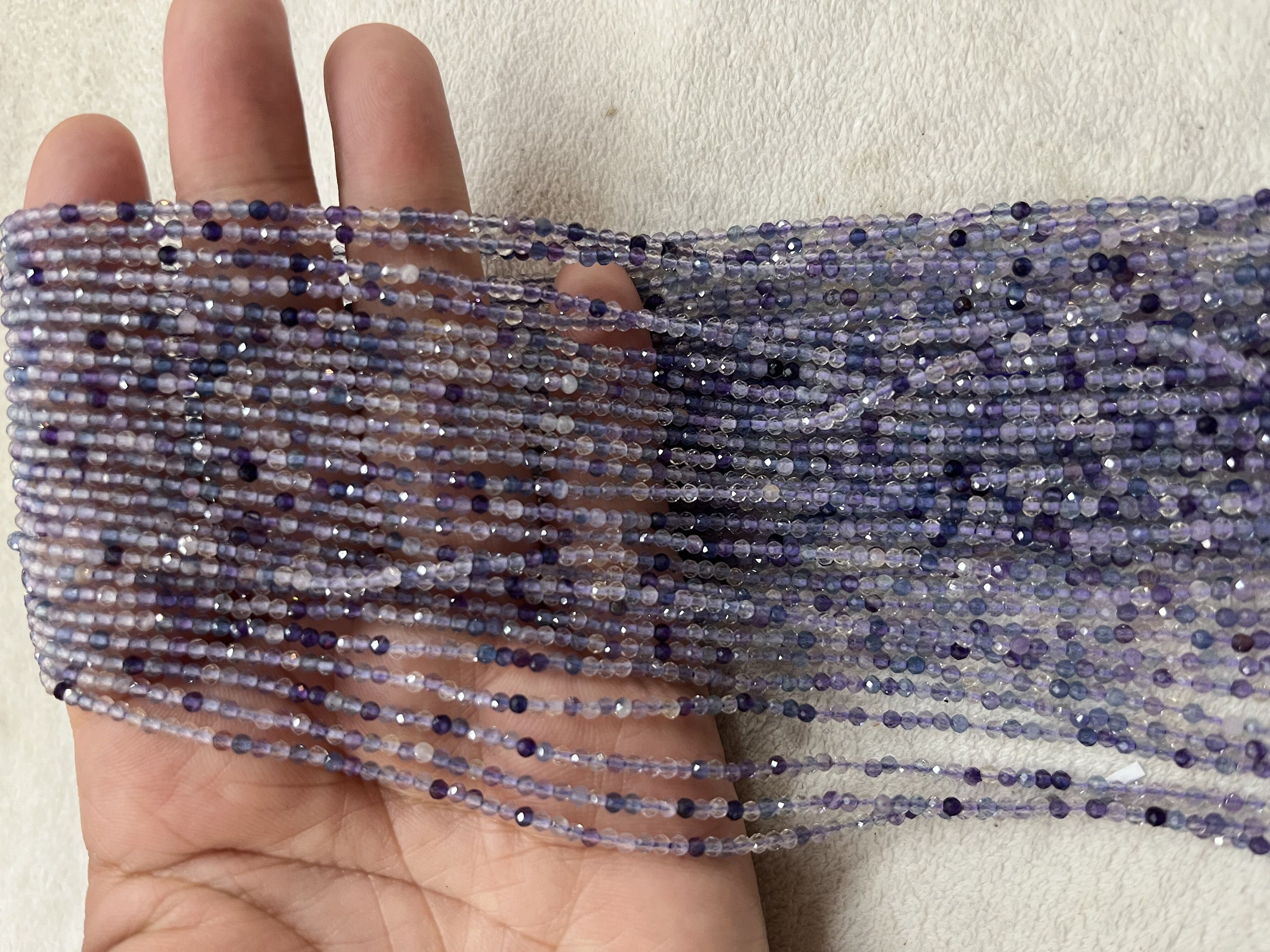 Perline Sfaccettate Di Pietra Preziosa Multifluorite: Forma A Pepita, Filo Da 8 Pollici - Italia