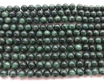 Natural Green Mica 6mm - 10mm Round Genuine Fuchsite Gemstone GradeA Loose Beads 15 inch Jewelry Supply Bracelet Necklace Material Wholesale