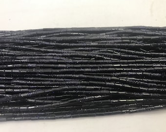 Natuurlijke blauwe zandsteen Kolom van 2 x 4 mm Echte edelsteen losse buiskralen 15 inch Sieradenvoorziening Armband Ketting Materiaalondersteuning Groothandel