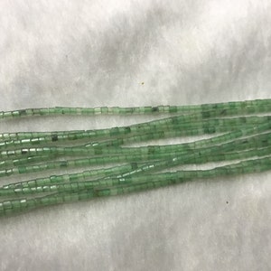Natürliche Aventurin 2-2.5mm Spalte Echte Grüne Lose Edelstein Tube Perlen 15inch Schmuck Versorgung Armband Halskette Material Support Wholesale