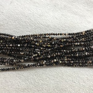 Echte donkerbruine schelp 2 mm ronde natuurlijke edelsteen losse kralen 15 inch sieraden aanbod armband ketting materiaal ondersteuning groothandel: