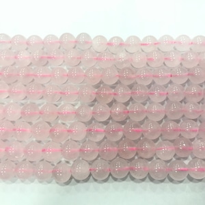 Natural Rose Quartz 4mm - 20mm Round Genuine Crystal Loose Beads 15 inch Jewelry Supply Bracelet Necklace Material Support