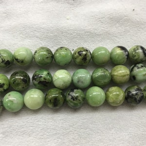 Natural Green Chrysoprase 14mm Round Genuine Gemstone Loose Beads Grade A 15 inch Jewelry Supply Bracelet Necklace Material Support