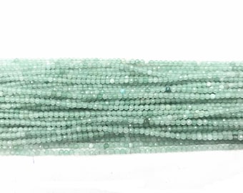 Natural Faceted Green Aventurine 2mm - 3mm Round Cut Genuine Loose Beads 15 inch Jewelry Supply Bracelet Necklace Material Support Wholesale