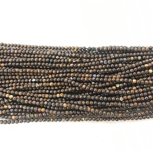 Boulder Opal 2.5mm Round Genuine Brown Gemstone Loose Beads 15inch Jewelry Supply Bracelet Necklace Material Support Wholesale