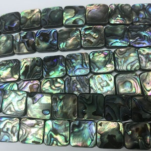 Abalone Shell 8mm -16mm Square Natural Loose Mother Pearl Shell Beads 15 inch Jewelry Supply Bracelet Necklace Material Wholesale