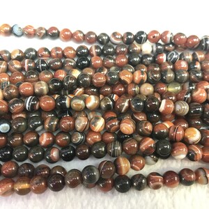 Banded Dream Agate 6mm - 20mm Round Gemstone Color Dyed Loose Beads 15 inch Jewelry Supply Bracelet Necklace Material Support Wholesale
