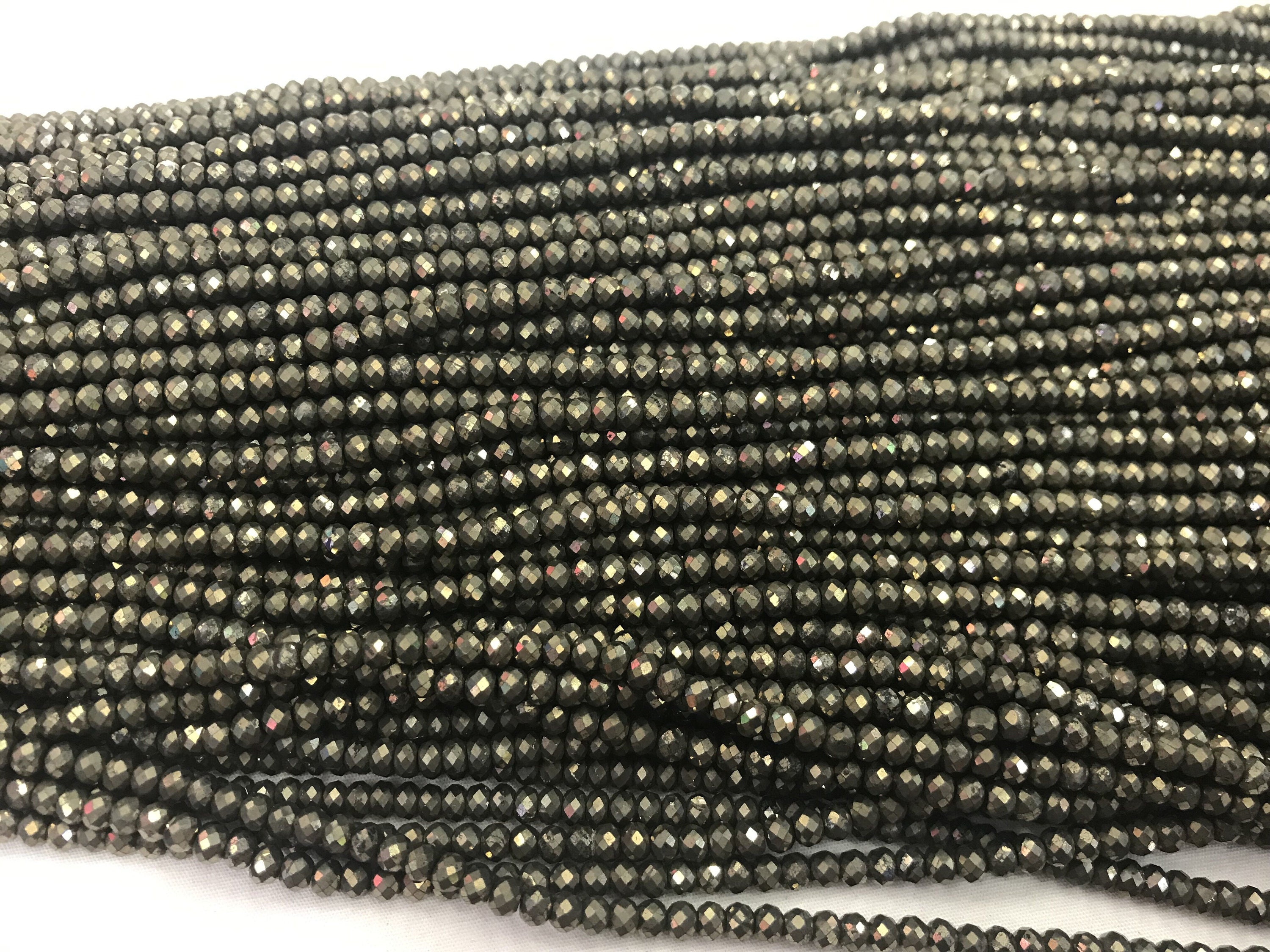 Perline Rotonde SFACCETTATE In Pietra Preziosa Di Topazio - Misure 2 Mm, 3 Mm, 4 Mm - Filo Da 15" / Perline Di Pietre Preziose Per La Creazione Di Gioielli - Italia - Foto 9