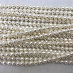 Freshwater Pearl 4.5-5.5mm Almost Round Natural White Grade AAA Loose Beads 15 inch Jewelry Supply Bracelet Necklace Material Support