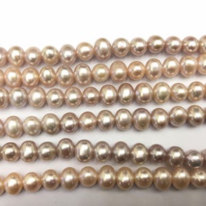 Pink/Purple/Multicolor Freshwater Pearl 7-8mm Offround Natural Grade A Loose Beads 15 inch Jewelry Supply Bracelet Necklace Material Support