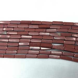 Natural Red Jasper 4x13mm Cuboid Genuine Loose Tube Beads 15 inch Jewelry Supply Bracelet Necklace Material Support Wholesale