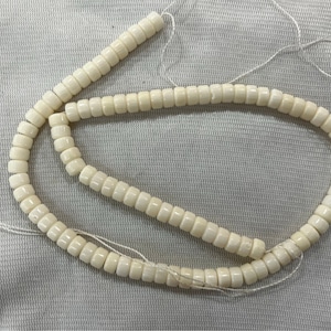 Perle sfuse della pietra preziosa genuina Heishi del corallo bianco naturale da 6 mm, fornitura di gioielli da 15 pollici, braccialetto, collana, supporto materiale, commercio all’ingrosso