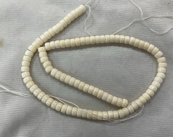 Coral blanco natural de 6 mm, cuentas sueltas de piedras preciosas genuinas Heishi de 15 pulgadas, suministro de joyería, pulsera, collar, material de soporte al por mayor