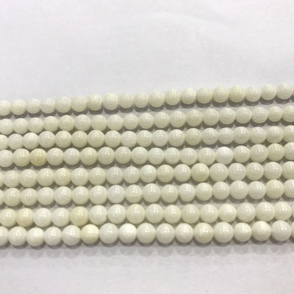 Véritable corail blanc 3 mm - 10 mm rond naturel surface lisse perles en vrac 15 pouces fourniture de bijoux bracelet collier support matériel vente en gros