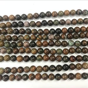Natural Green Opal 4mm - 12mm Round Genuine Beads 15 inch Jewelry Supply Bracelet Necklace Material Support Wholesale