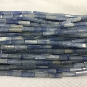 Natural Aventurine 4x13mm Cuboid Genuine Blue Loose Gemstone Tube Beads 15 inch Jewelry Supply Bracelet Necklace Material Support Wholesale