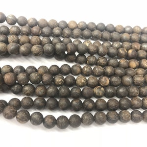 Natural Matte Bronzite Jasper 4mm - 12mm Round Genuine Brown Loose Beads 15 inch Jewelry Supply Bracelet Necklace Material Support