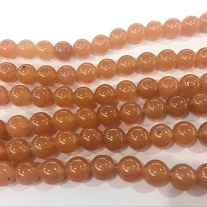 Natural Aventurine 4mm - 12mm Round Genuine Red Loose Beads 15 inch Jewelry Supply Bracelet Necklace Material Support Wholesale