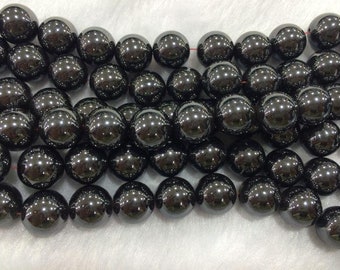 Natural Magnetic Hematite 3mm - 14mm Round Genuine Loose Black Grade A Beads 15 inch Jewelry Supply Bracelet Necklace Material Wholesale
