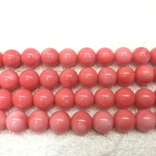 Rosa Koralle 3mm - 10mm Runde Edelsteinfarbe gefärbte lose Perlen 15 Zoll Schmuckversorgung Armband Halskette Material Unterstützung Großhandel