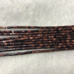 Genuine Red Tiger Eyes 2-2.5mm Column Natural Gemstone Tube Loose Beads 15 inch Jewelry Supply Bracelet Necklace Material Support