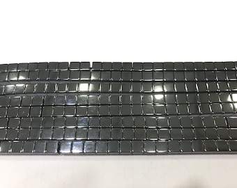 Hämatit-Würfel 2 mm-10 mm echter schwarzer Edelstein-lose Korn-Grade-15-Zoll-Schmucksache-Versorgungsmaterial-Armband-Halsketten-Material- Unterstützungsgroßverkauf