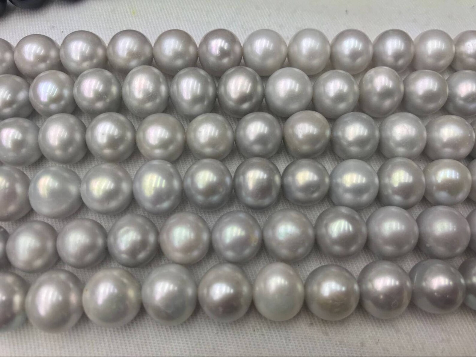 Grey Freshwater Pearl 1011mm Offround Colour dyed Grade AA Etsy