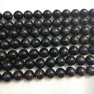 Natural Black Tiger Eyes 4mm - 14mm Round Genuine Beads 15 inch Jewelry Supply Bracelet Necklace Material Support Wholesale