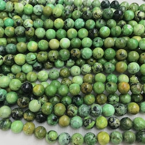 Genuine Variscite 10mm Round Natural Green Gemstone Loose Beads 15 inch Jewelry Supply Bracelet Necklace Material Wholesale