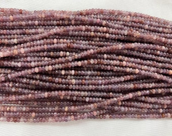 Echte paarse Lepidoliet 2x4mm Rondelle natuurlijke edelsteen losse kralen 15 inch sieraden aanbod armband ketting materiaal ondersteuning groothandel