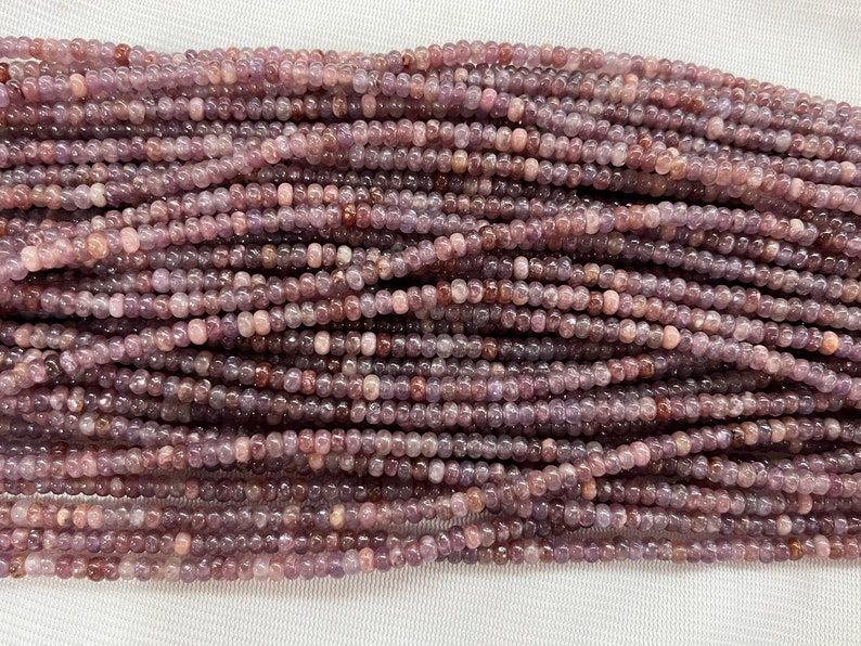 Echte paarse Lepidoliet 2x4mm Rondelle natuurlijke edelsteen losse kralen 15 inch sieraden aanbod armband ketting materiaal ondersteuning groothandel afbeelding 1