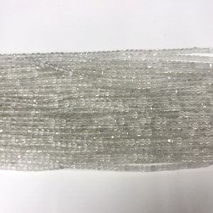Faceted Clear Crystal 2.5-3mm Cube Cut Natural Quartz Beads 15 inch Jewelry Supply Bracelet Necklace Material Support Wholesale