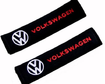 Volkswagen VW Embroidered Badge Seat Belt Pads