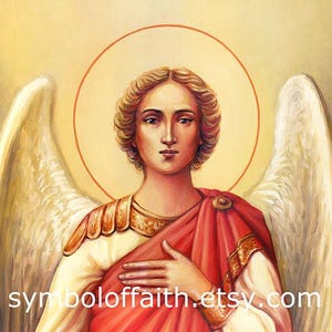 Ícone do Arcanjo Miguel, Anjo, Pintura Cristã, Pintura Religiosa, Arte Religiosa, Ícone digitalizado, Download digital imagem 1