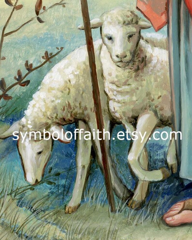 Shepherd In Robe The Good Shepherd, Jesus Christ, Our Lord, Christian Painting ...