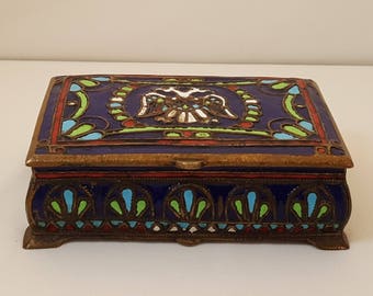 Antique Cloisonne Box Made in Greece