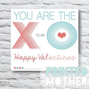 X to my O Valentine Printable PDF Gift Cards Tags | Tic Tac Toe Valentine | No Candy Valentine | Classroom Favors Gifts | Instant Download